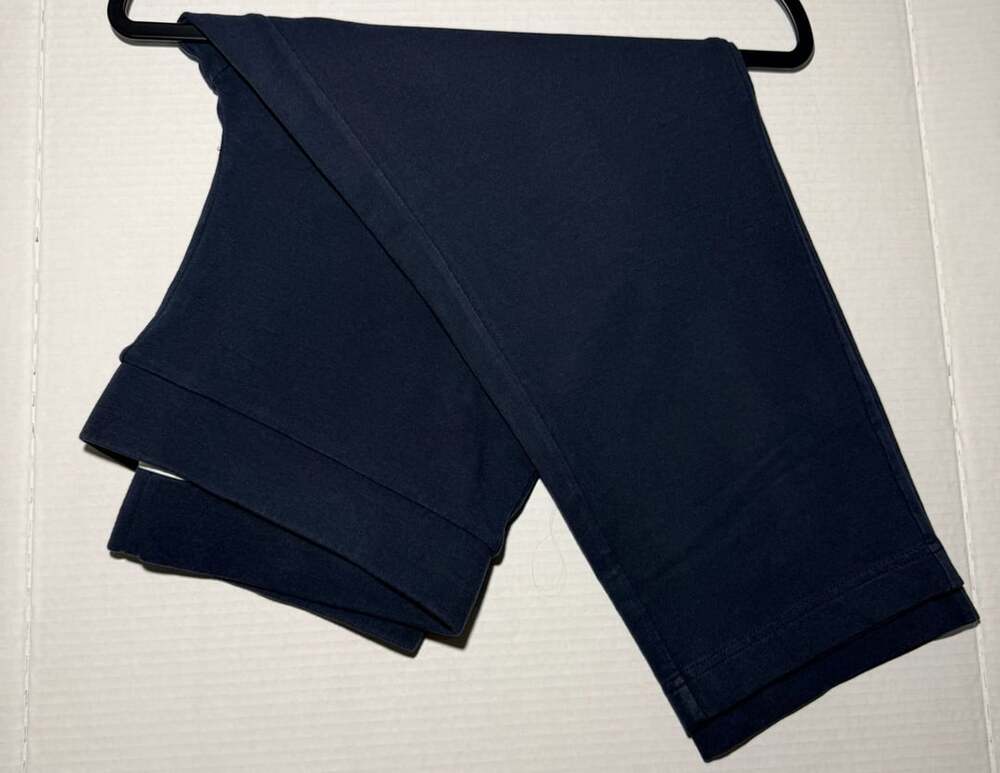 pure jill Slim-Leg Cropped Pants Size M Dark Navy Blue